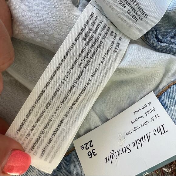 Abercrombie & Fitch The Ankle Straight Ultra High Rise Jeans NWT 36/22R - Picture 9 of 9
